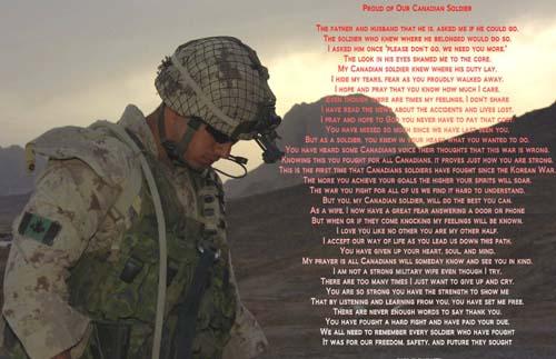 Poem - Proud of Our Canadian Soldier!